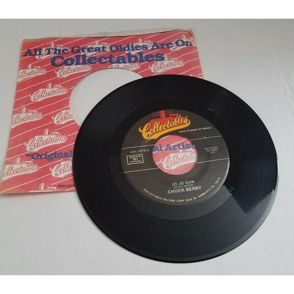 Chuck Berry Jo Jo Gun / Too Pooped to Pop 45 Vinyl Early Rock Reissue - Picture 3 of 6
